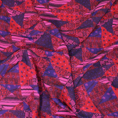 3 Metres Diamond Drape-Georgette - 55" Pink & Purple - Pound A Metre