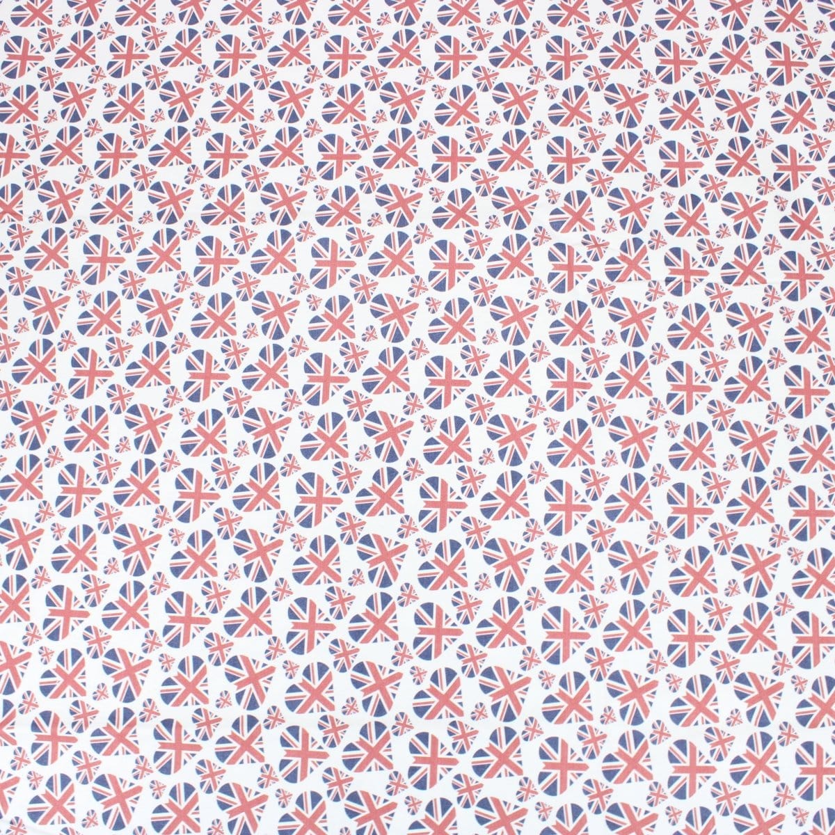 Pound A Metre 3 Metres 3 Metres Digitally Printed 100% Cotton, 45" Wide- Union Hearts