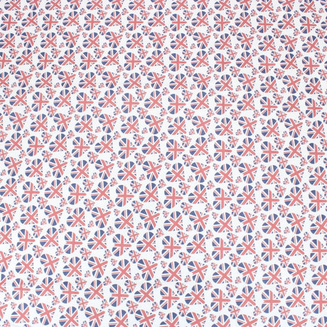 Pound A Metre 3 Metres 3 Metres Digitally Printed 100% Cotton, 45" Wide- Union Hearts