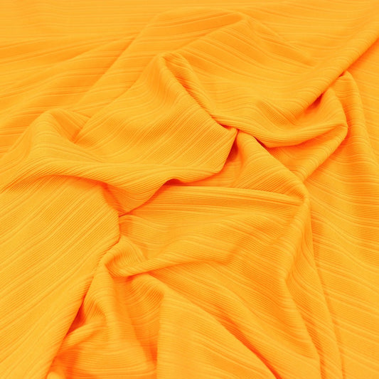 3 Metres Double Ribbed Summer Fashion Jersey 55" Wide Orange - Pound A Metre