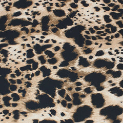3 Metres Dressmaking Cheetah Print Crepe - 55" Wide Cool Brown - Pound A Metre
