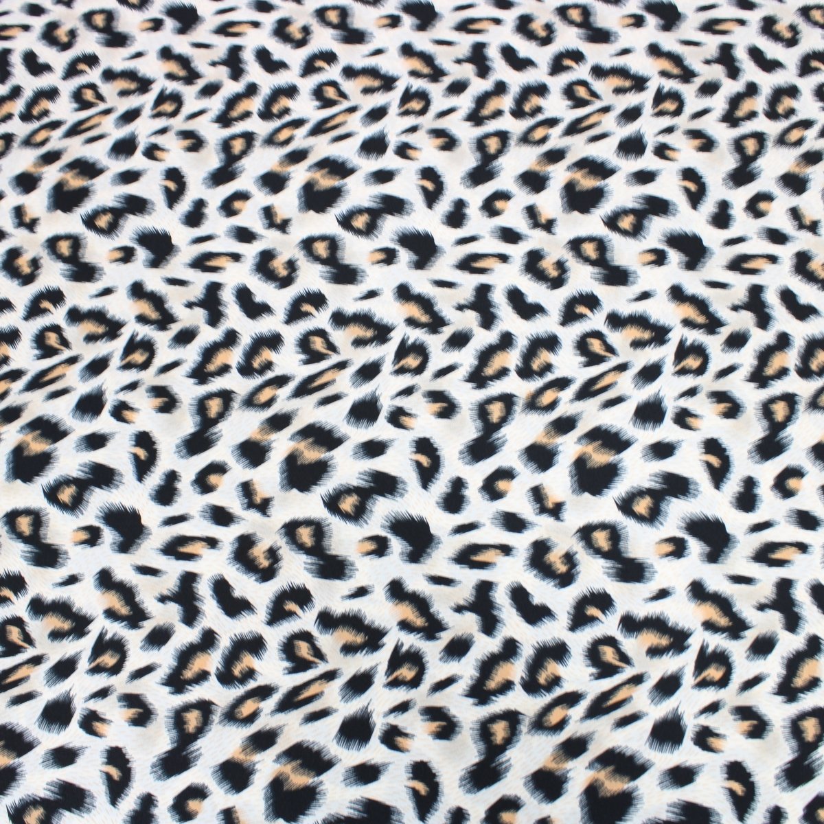 3 Metres Dressmaking Cheetah Print Crepe Georgette- 55" Wide Cream & Orange - Pound A Metre