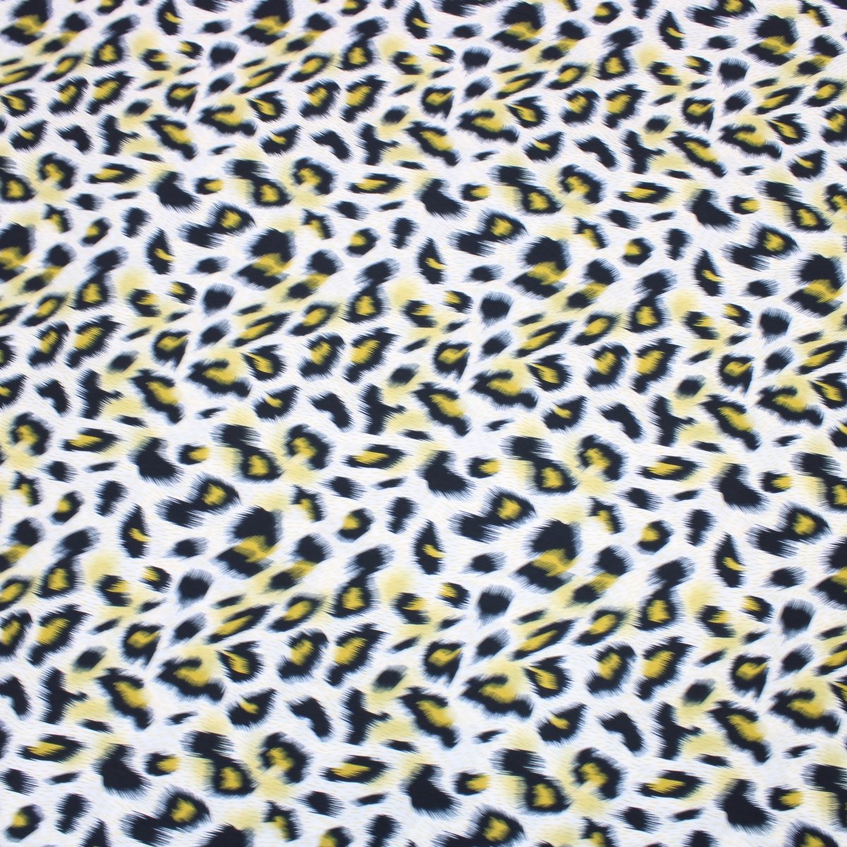 3 Metres Dressmaking Cheetah Print Crepe Georgette- 55" Wide Cream & Yellow - Pound A Metre