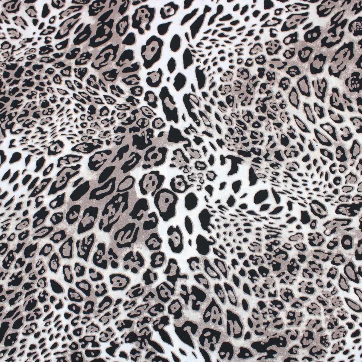 3 Metres Dressmaking Cheetah Print Crepe Georgette- 55" Wide Dusky Brown & Black - Pound A Metre