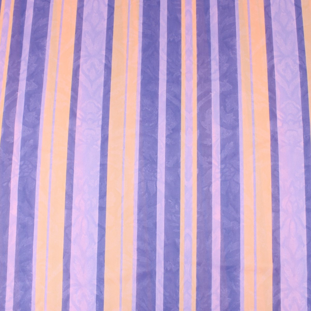 3 Metres Dressmaking Elegant Striped Stretch Chiffon 55" Wide Purple & Orange - Pound A Metre