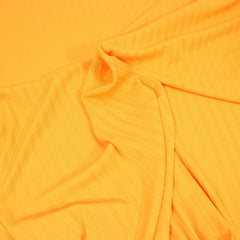 3 Metres Dressmaking Fashion Ribbed Jersey - 55" Wide Orange - Pound A Metre
