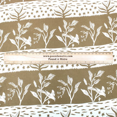 3 Metres Dressmaking Fashion Santana Crepe 55" wide Khaki & Cream - Pound A Metre