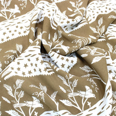 3 Metres Dressmaking Fashion Santana Crepe 55" wide Khaki & Cream - Pound A Metre