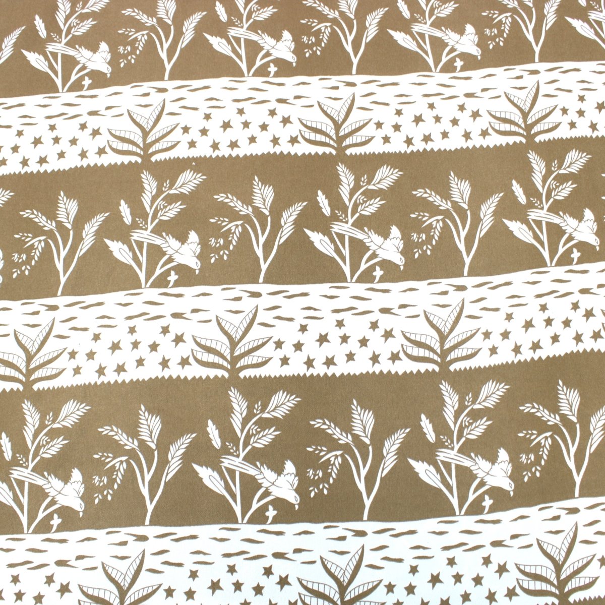3 Metres Dressmaking Fashion Santana Crepe 55" wide Khaki & Cream - Pound A Metre