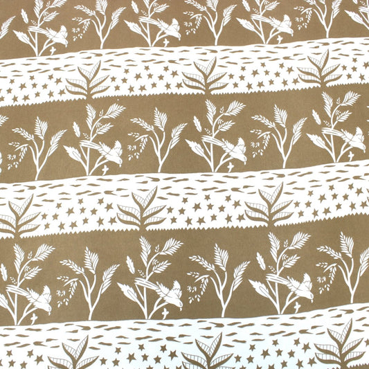 3 Metres Dressmaking Fashion Santana Crepe 55" wide Khaki & Cream - Pound A Metre