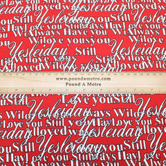 3 Metres Dressmaking Fashion Santana Crepe 55" wide Red - Pound A Metre