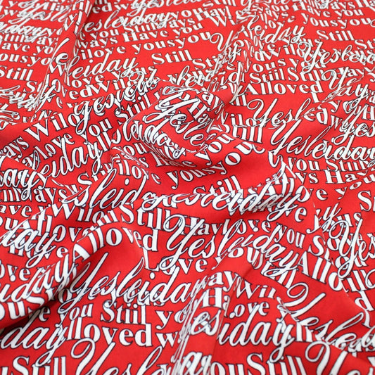 3 Metres Dressmaking Fashion Santana Crepe 55" wide Red - Pound A Metre