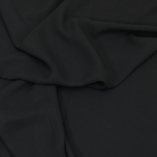 3 Metres Dressmaking Sheer Chiffon 55" Wide Black - Pound A Metre