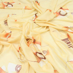 3 Metres Dressmaking Super Light-Weight Soft Sheer Jersey 55" Wide Yellow - Pound A Metre