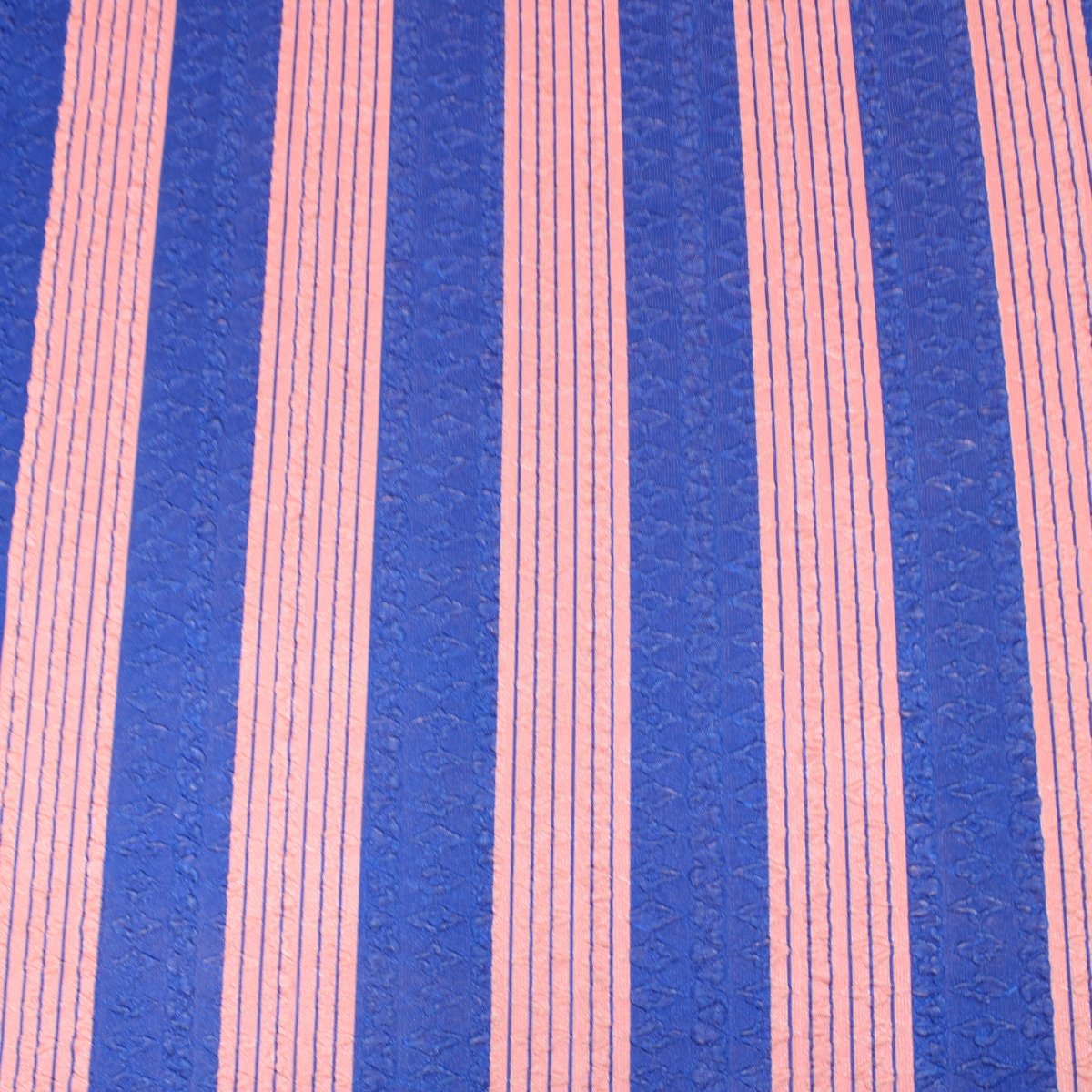 3 Metres Dressmaking Textured Striped Jersey- 55" Wide Pink & Blue - Pound A Metre