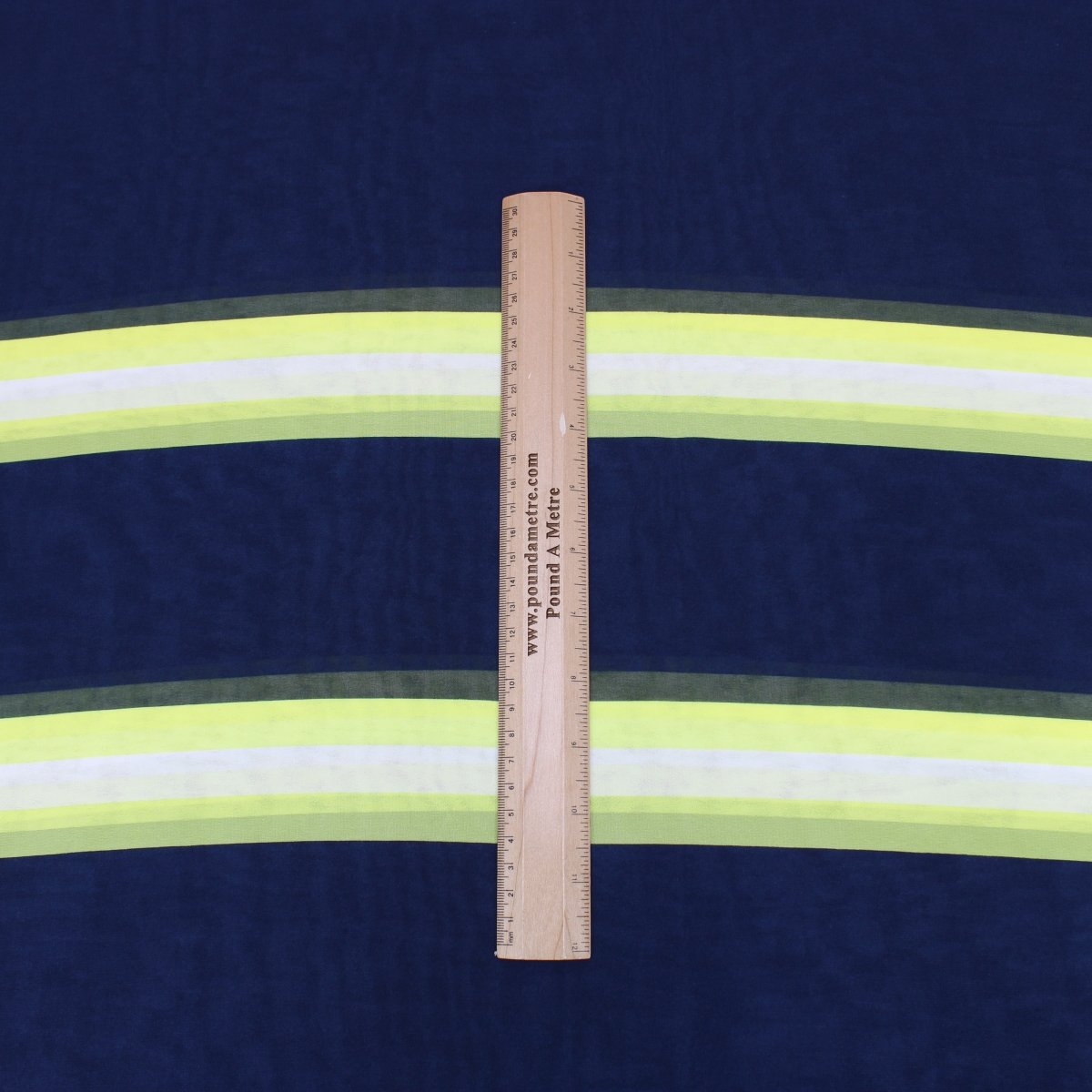 3 Metres Elegant Panel Stripe Georgette - 60" Wide Navy - Pound A Metre