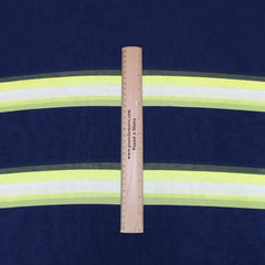 3 Metres Elegant Panel Stripe Georgette - 60" Wide Navy - Pound A Metre