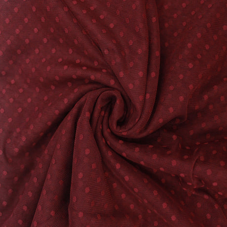 Pound A Metre 3 Metres Embroidery Stretch Net - 60" Wide Maroon