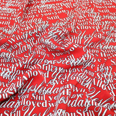 3 Metres Fashion Detailed Crepe 55" Wide Crimson Red - Pound A Metre