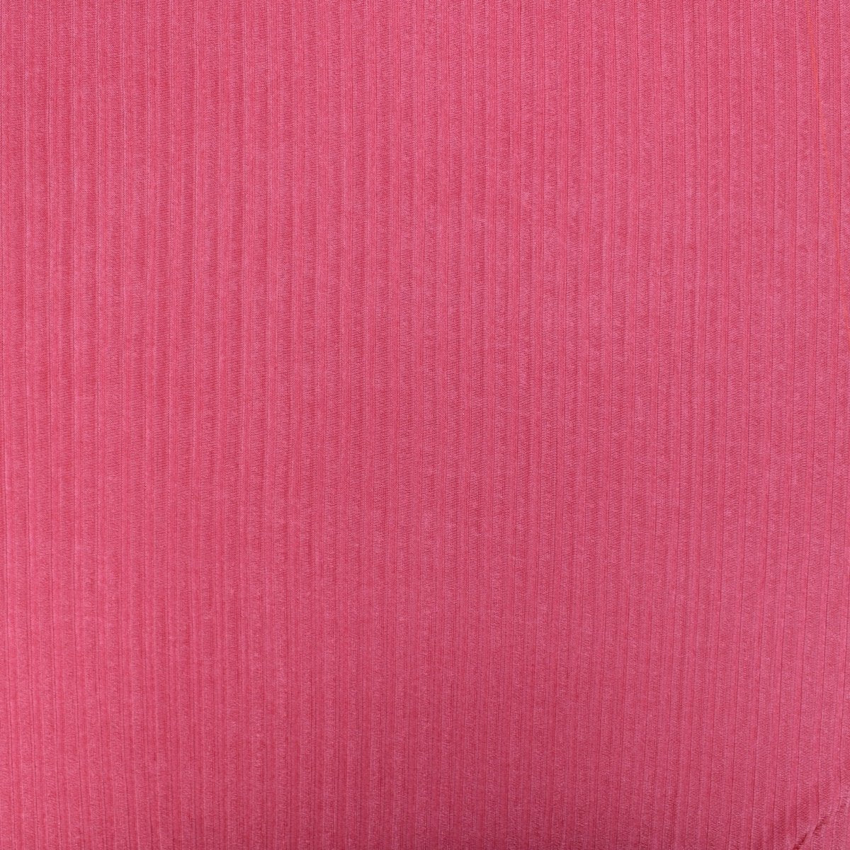 3 Metres Glossy Shine Ribbed Jersey - 55" Wide Flamingo Pink - Pound A Metre
