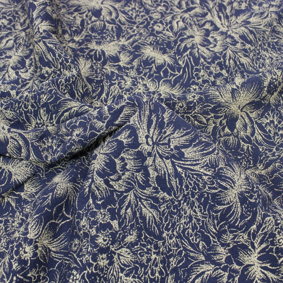 3 Metres Gold Foil Floral Stretch Mesh 55" wide Black - Pound A Metre