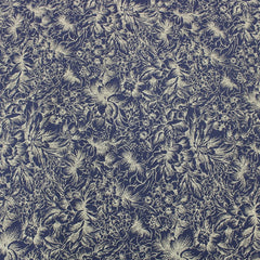3 Metres Gold Foil Floral Stretch Mesh 55" wide Black - Pound A Metre