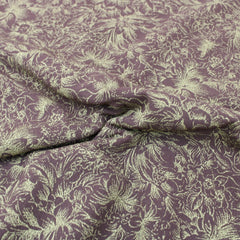 3 Metres Gold Foil Floral Stretch Mesh 55" wide Dark Maroon - Pound A Metre