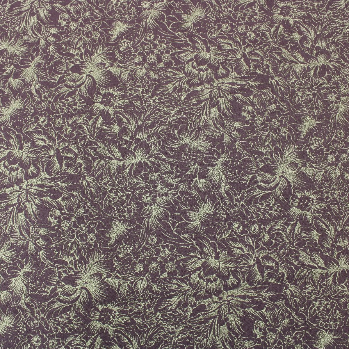 3 Metres Gold Foil Floral Stretch Mesh 55" wide Dark Maroon - Pound A Metre