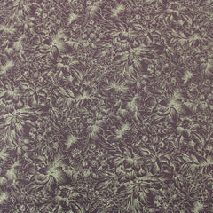 3 Metres Gold Foil Floral Stretch Mesh 55" wide Dark Maroon - Pound A Metre