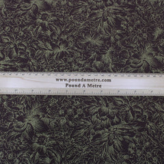 3 Metres Gold Foil Floral Stretch Mesh 55" wide Dark Maroon - Pound A Metre