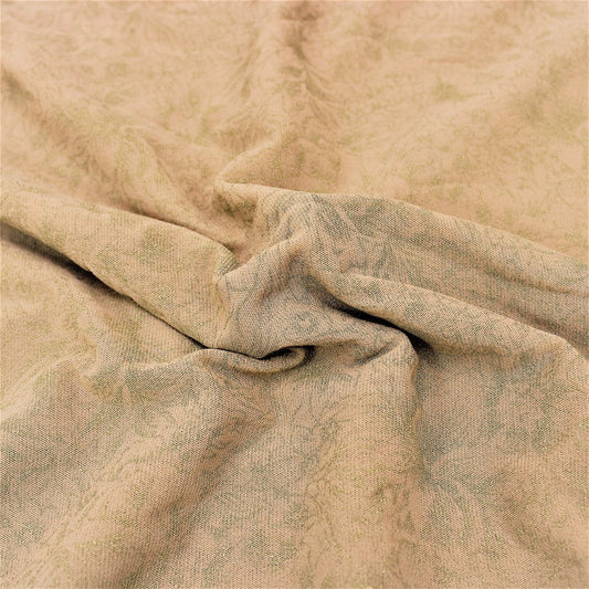 3 Metres Gold Foil Floral Stretch Mesh 55" wide Golden Nude - Pound A Metre