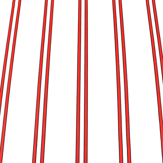 3 Metres Light Textured Crepe Striped Jersey - 55" Wide White & Red - Pound A Metre
