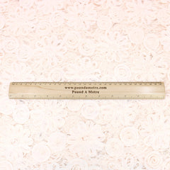 3 Metres Luxury 3D Detailed Flowers Lace Fabric - 55" Wide Light Pink - Pound A Metre