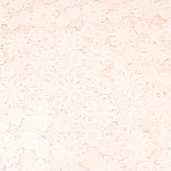 3 Metres Luxury 3D Detailed Flowers Lace Fabric - 55" Wide Light Pink - Pound A Metre