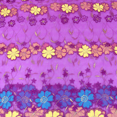 3 Metres Luxury Detailed Bridal Lace Fabric - 55" Wide Berry Purple - Pound A Metre