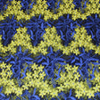 3 Metres Luxury Detailed Embroidered Lace Fabric - 55" Wide Black & Yellow - Pound A Metre