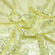 Pound A Metre 3 Metres Luxury Shimmer Glitz, Full Sequin Fabric- 55" Pale Yellow