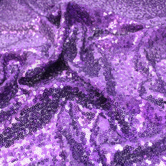 3 Metres Luxury Shimmer Glitz, Full Sequin Fabric- 55" Purple - Pound A Metre