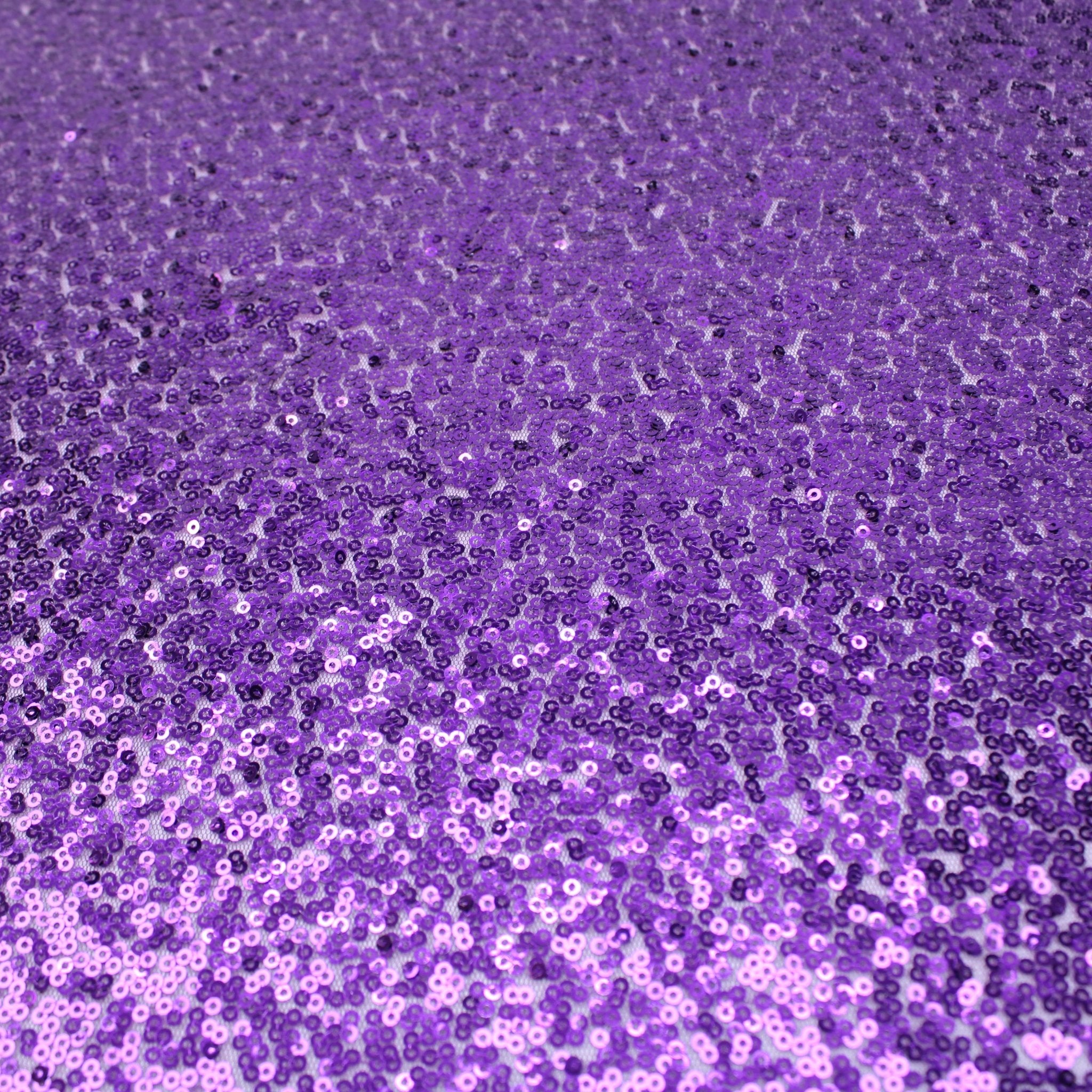 3 Metres Luxury Shimmer Glitz, Full Sequin Fabric- 55" Purple - Pound A Metre