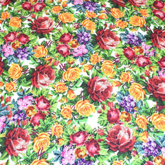 3 Metres Luxury Soft Floral Satin 45” Wide Rose Bush - Pound A Metre