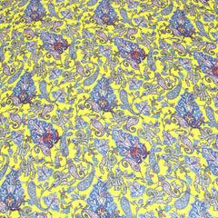 3 Metres Luxury Soft Floral Satin 45” Wide Yellow - Pound A Metre