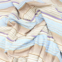 3 Metres Luxury Vintage Print Dobby Jersey 60" Light Blue - Pound A Metre