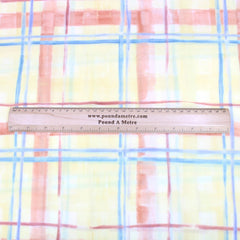 3 Metres Mesh Jersey 55" Wide Pastel Tartan - Pound A Metre