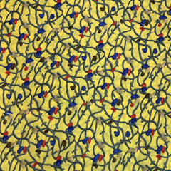 3 Metres Premium 100% Cotton 'Anamika Print - Flower Roots - Banana Yellow' - Pound A Metre