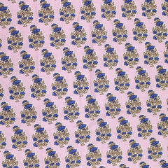 3 Metres Premium 100% Cotton 'Darpan Print - Blossom Bunch - Pink & Blue' - Pound A Metre
