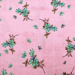 3 Metres Premium 100% Cotton 'Darpan Print - Elegant Bunch - Coral Pink' - Pound A Metre