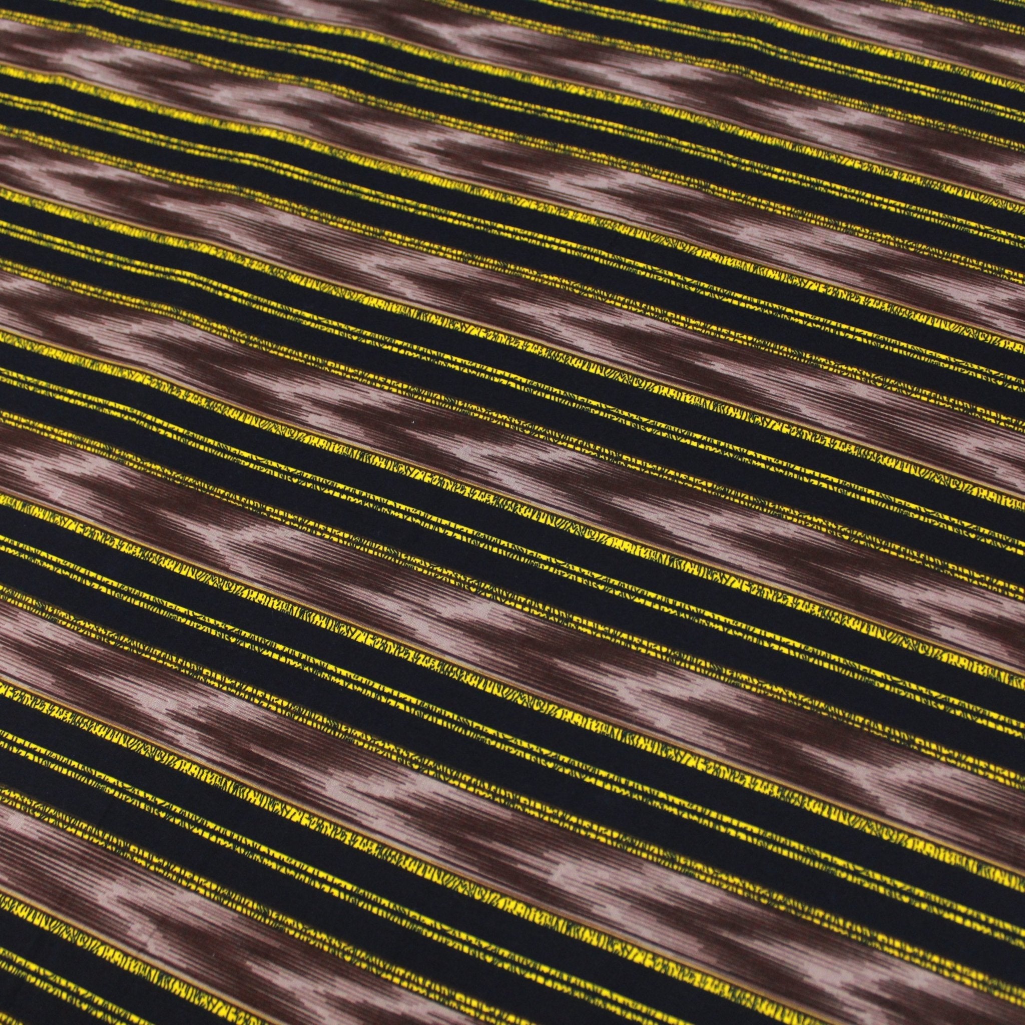 3 Metres Premium 100% Cotton 'Darpan Print - Royal Stripes - Black' - Pound A Metre