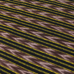 3 Metres Premium 100% Cotton 'Darpan Print - Royal Stripes - Black' - Pound A Metre