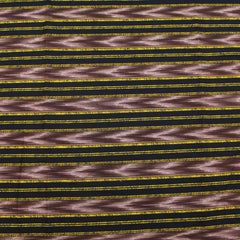 3 Metres Premium 100% Cotton 'Darpan Print - Royal Stripes - Black" - Pound A Metre