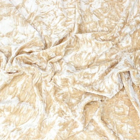 Pound A Metre 3 Metres 3 Metres Premium Crushed Stretch Velvet 55" Wide Cream